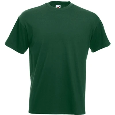 Image of Fruit of the Loom Men Super Premium Short Sleeve T shirt Bottle Green, 2X Large