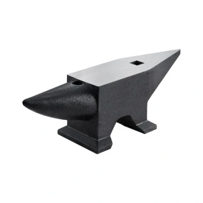 Image of VEVOR Cast Iron Anvil, 132 Lbs(60kg) Single Horn Anvil with Large Countertop and Stable Base, High Hardness Rugged Round Blacksmith, for Bending, Shaping