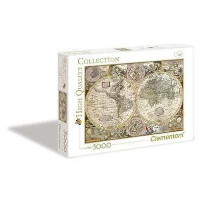 Image of Clementoni 33531.2 Autre 33531 Collection Old Map 3000 Pieces, Multicoloured