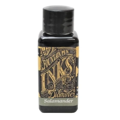 Image of Diamine 30ml Salamander Green fountain pen ink bottle