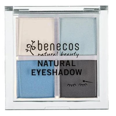Image of Benecos Natural Cosmetics Quattro Eyeshadow Palette vegan true blue