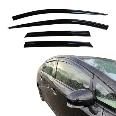 Image of AUTO CLOVER Wind Deflectors Set for Toyota Prius 2010 2015 (4 pieces)
