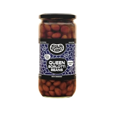 Image of Bold Bean Co Borlotti Beans. 1 x 700g Jar, All Natural Ingredients, Suitable for Vegans