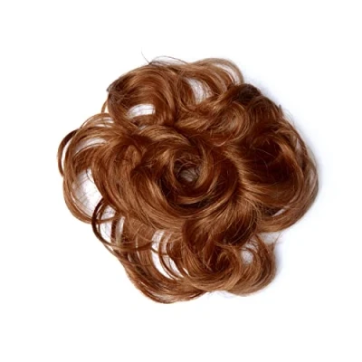 Image of Lullabellz Premium Hair Up Scrunchie Messy Bun, Mix Auburn, 6 Inch Length