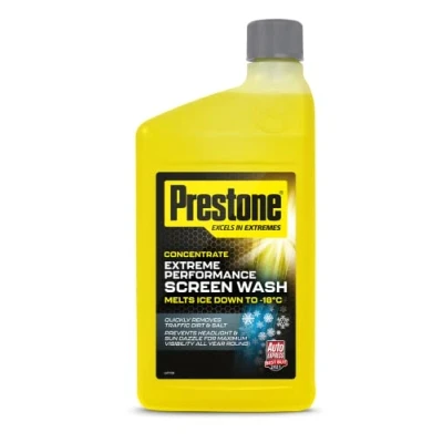 Image of Prestone Screenwash Concentrate 1L, Screen Wash For Cars Winter, High Performance Cleaning With Streak Free Formula, Extreme Super Concentrated Reduce Plastic, 1 Litre