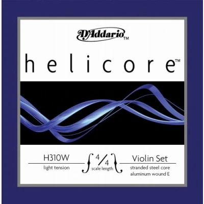 Image of D&#039;Addario Helicore Wound E 4/4 Scale Light Tension Violin String Set with