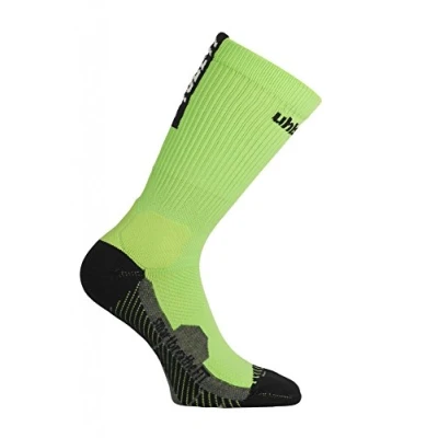Image of Uhlsport Unisex Tube It Socks Flash Green/Black, Size 28 32