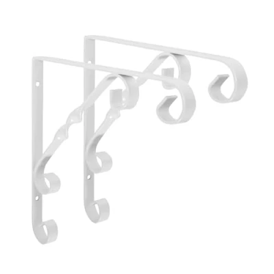 Image of White Shelf Brackets Antique Uranus Style Decorative Wall 200mm x