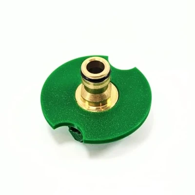 Image of 3D Cabin Motorhome Water filler cap with hose connector for quick fill Roller adapter type Green