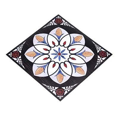 Image of Yosoo Pack of 10 Self Adhesive Square Tiles PVC Diagonal Floor Wall Stickers Vintage Bathroom 3D Home Kitchen Decor 12 cm x (#05)