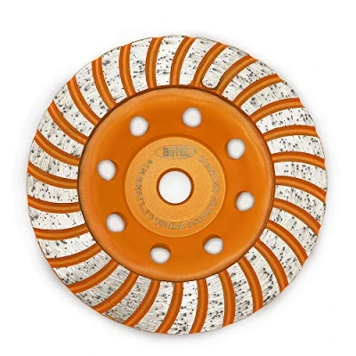 Image of Diamond Cup Surface Grinding Wheel,BGTEC 115MM Turbo Row Concrete Grinder Disc with M14 thread for Polishing and Cleaning Granite Stone Marble Masonry