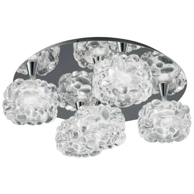 Image of O2 Flush Cluster Ceiling 5 Light G9, Polished Chrome