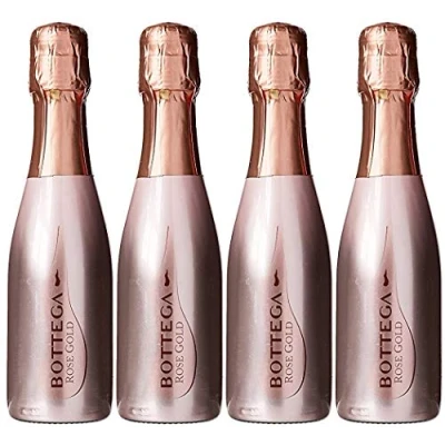 Image of Bottega Rose Gold Prosecco Sparkling Wine 4 x 20cl