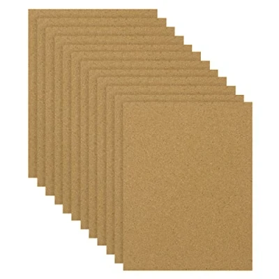 Image of BELLE VOUS 12 Pack Plain Cork Sheets 27.8 x 21.4cm / 10.94 8.43 inches, 2mm Thick About A4 Paper for Pin/Bulletin Board Replacement, Wall Decor, DIY Craft Projects, and Kitchen Pads