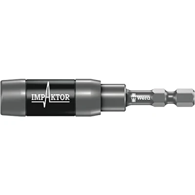 Image of Wera 05057676001 1/4 x 75 mm 897/4 IMP R Impact Holder with Retaining Ring Silver