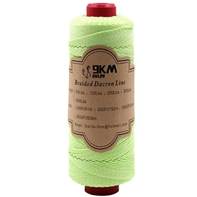 Image of 9KM DWLIFE Braided Dacron Kite String 120lb 500ft Polyester yoyo Mason Line Thread Heavy Duty Rope Outdoor