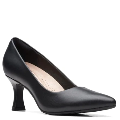 Image of Clarks Women&#039;s Kataleyna Gem Pump, Black Leather, 3 UK