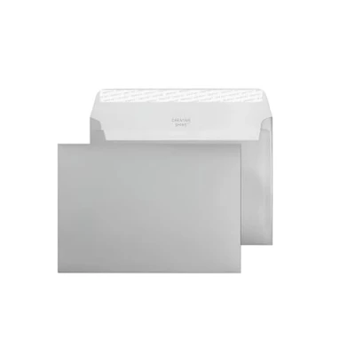 Image of Blake Creative Shine C5 162 x 229 mm 130 GSM Peel and Seal Wallet Metallic Silver Envelopes Box of 250