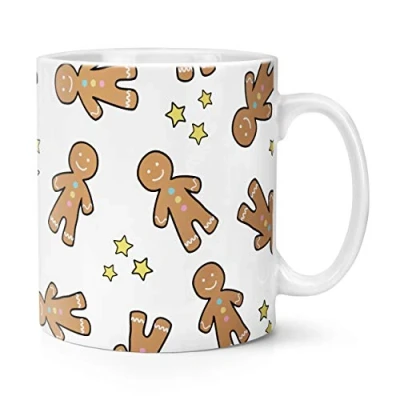 Image of Gingerbread Man Stars Pattern 10oz Mug Cup