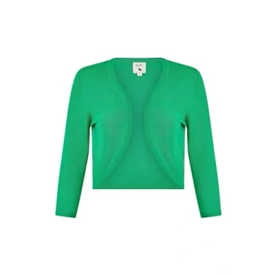 Image of Yumi Green Knitted Curved Bolero 8 10