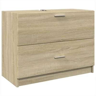 Image of vidaXL Sink Cabinet Sonoma Oak 78x37x59 cm Engineered Wood