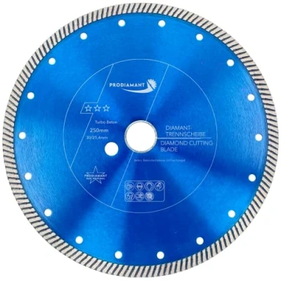 Image of PRODIAMANT Premium Diamond Cutting Disc Concrete Turbo 250 mm x 30 with Ring 25.4