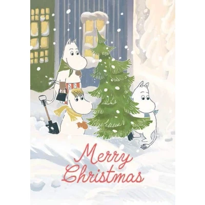 Image of Moomin Christmas Carrying Tree MOOMX07 Blank Card