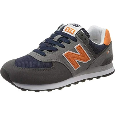 Image of New Balance Men&#039;s 574v2 Trainers, Grey Navy Eaf, 7 UK