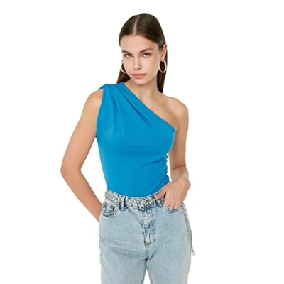 Image of Trendyol Women Plain Thin Knit Bodysuit