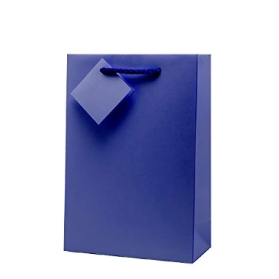 Image of Pearlised Regal Blue Gift Bag Medium 9 x 6 3&quot; (225 H 160W 75 mm)