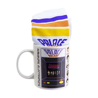 Image of Paladone Stranger Things Mug and Sock Gift Set, Unisex Socks 300Ml Coffee Mug, (PP9884ST)
