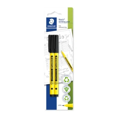 Image of STAEDTLER 307 9 BK2 Noris Handwriting Pen Black (Pack of 2)