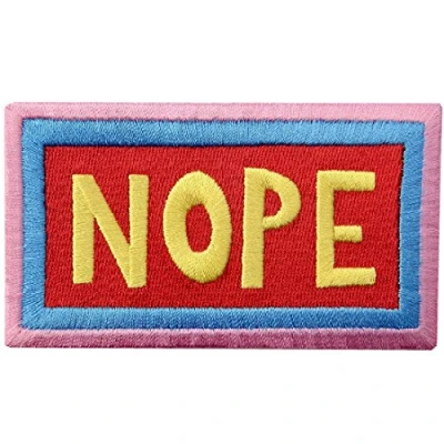 Image of Nope Patch Embroidered Applique Iron On Sew Emblem