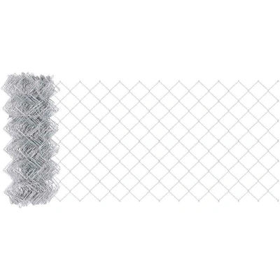 Image of vidaXL Chain Link Fence 0.4x25 m Galvanised Steel