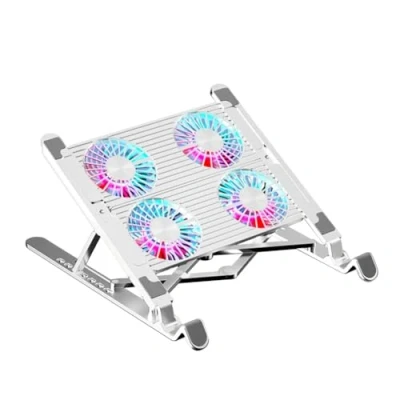 Image of Lnfxkvva Laptop Cooling Stand Foldable Pad with 4 RGB Silent Fans for Portable Cooler