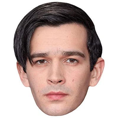 Image of Matthew Healy (Serious) Celebrity Mask, Flat Card Face, Fancy Dress Mask