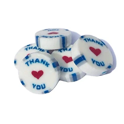 Image of 50 Wedding Favour Wrapped Rock Sweets Individually Wrapped, 20 designs. Vegan.