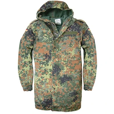 Image of Genuine German Army Flecktarn Zip Fronted Combat Field Jacket with Hood Unissued (165/175 105)