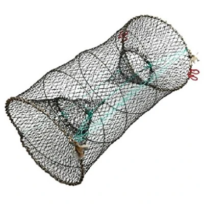 Image of DELUXE CRAB LOBSTER SHIMP FISH CRAYFISH TRAP EEL NET FISHING POT CAGE FOLDING