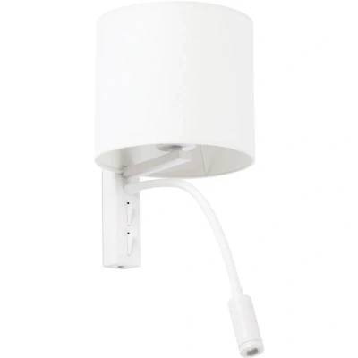 Image of Tira Wall Lamp White E27 with Reading Light 3W 3000K