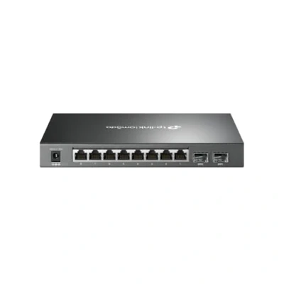 Image of TP Link JetStream 8 Port Gigabit Smart PoE+ Switch with 2 SFP Slots, Supports PoE Ports, 58W Budget, Fanless (SG2210P)