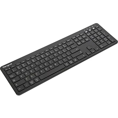 Image of Targus Multi Device Bluetooth Full Size Keyboard Permanent Anti Microbial Body Connect to: PC, Tablet, Laptop &amp; Smartphone iOS, Windows, Android Linux Compatible UK QWERTY Layout