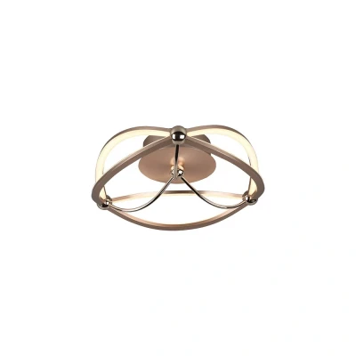 Image of Charivari Modern 20W LED Semi Flush Light Brass Matt 3000K UK Stock