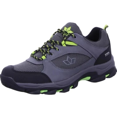 Image of Lico Men&#039;s Melton Trail Running Shoe, Grey Black Lemon, 10 UK