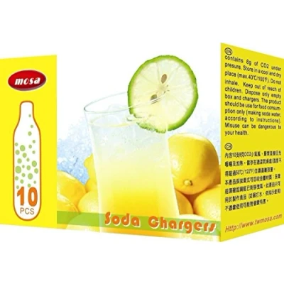 Image of 30 MOSA CO2 8g soda chargers (BW10 CO2) seltzer water cartridge 3 boxes of 10