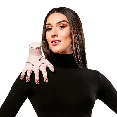 Image of Rubie&#039;s 2000120NS000 Wednesday Thing Shoulder Sitter Addams Adult Fancy Dress Accessory, Men, Women, Solid, As Shown, One Size