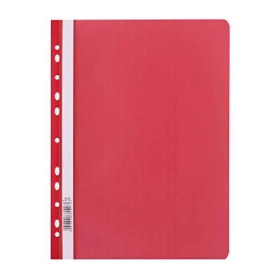 Image of D.RECT Lux PP File Folder A4 with Perforation Strong Polypropylene Film Red