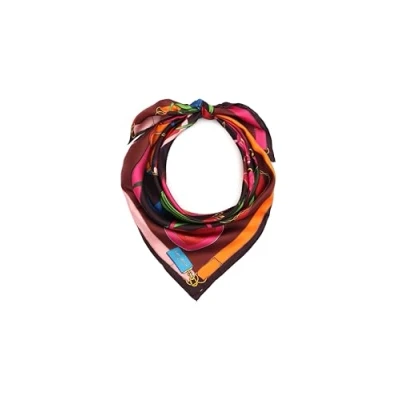 Image of Kate Spade New York Women&#039;s Bag Print Silk Square Scarf, Multi, One Size