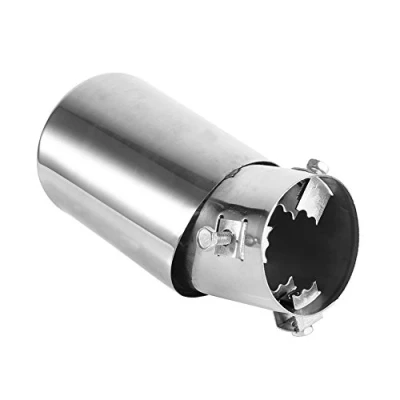 Image of Tailpipe exhaust Muffler, 1 Pcs Universal Chrome Rear Round Stainless Steel Auto Muffler Tail Pipe Trim tip 70mm