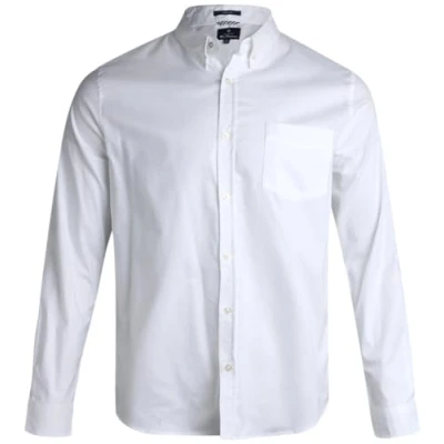Image of Ben Sherman Men&#039;s Button Down Shirt Regular Fit Long Sleeve Casual for Men (S XL), Old White, Medium